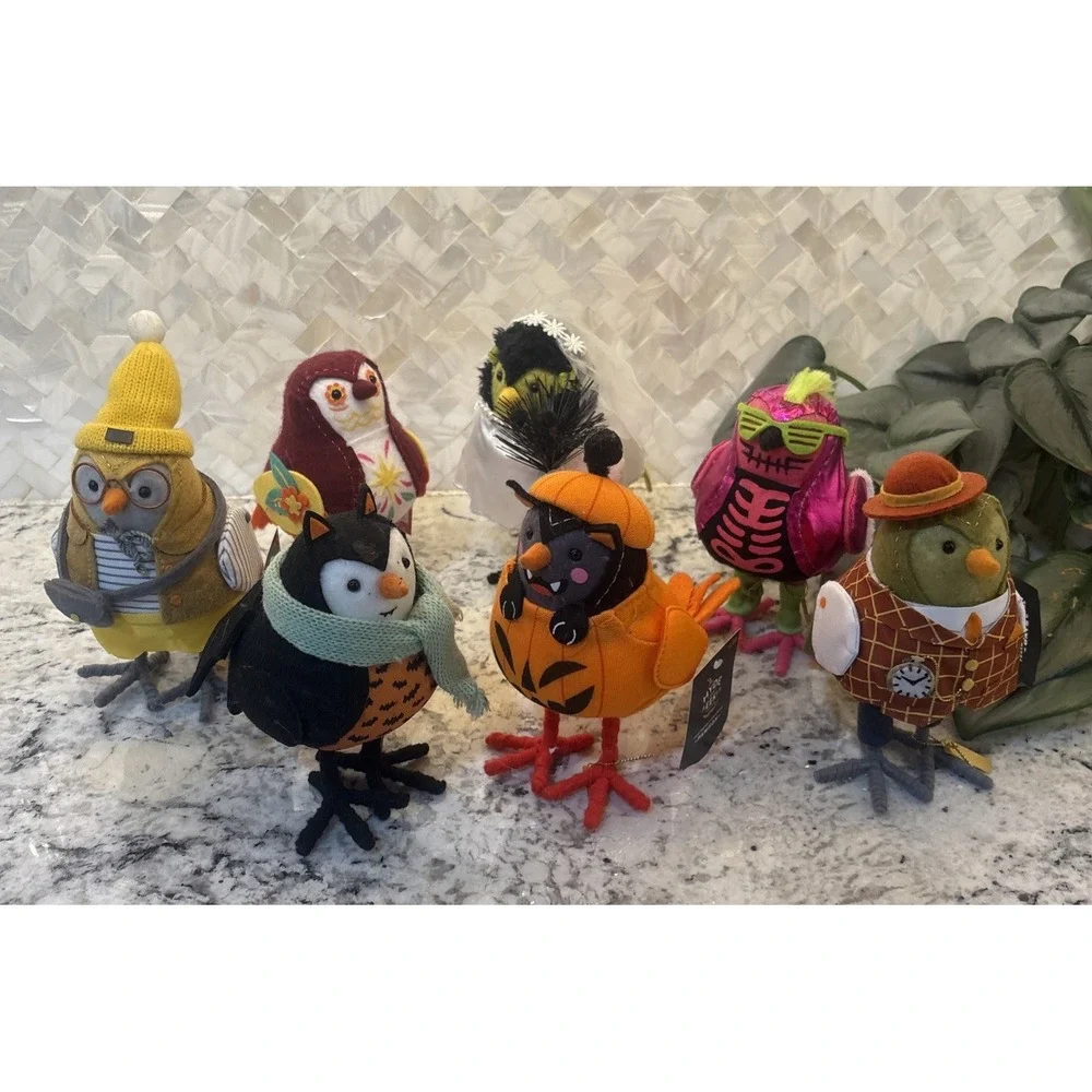 Target Hyde & EEK! Halloween Featherly Friends Set Of 7 Birds Holiday Decor